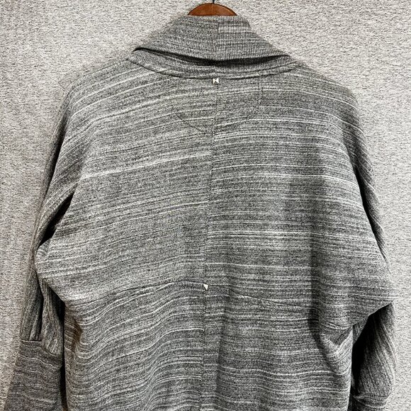 Wilfred Womens Cardigan Sweater Small Aritzia Gray Shrug Long Sleeve Open Front - Picture 4 of 13